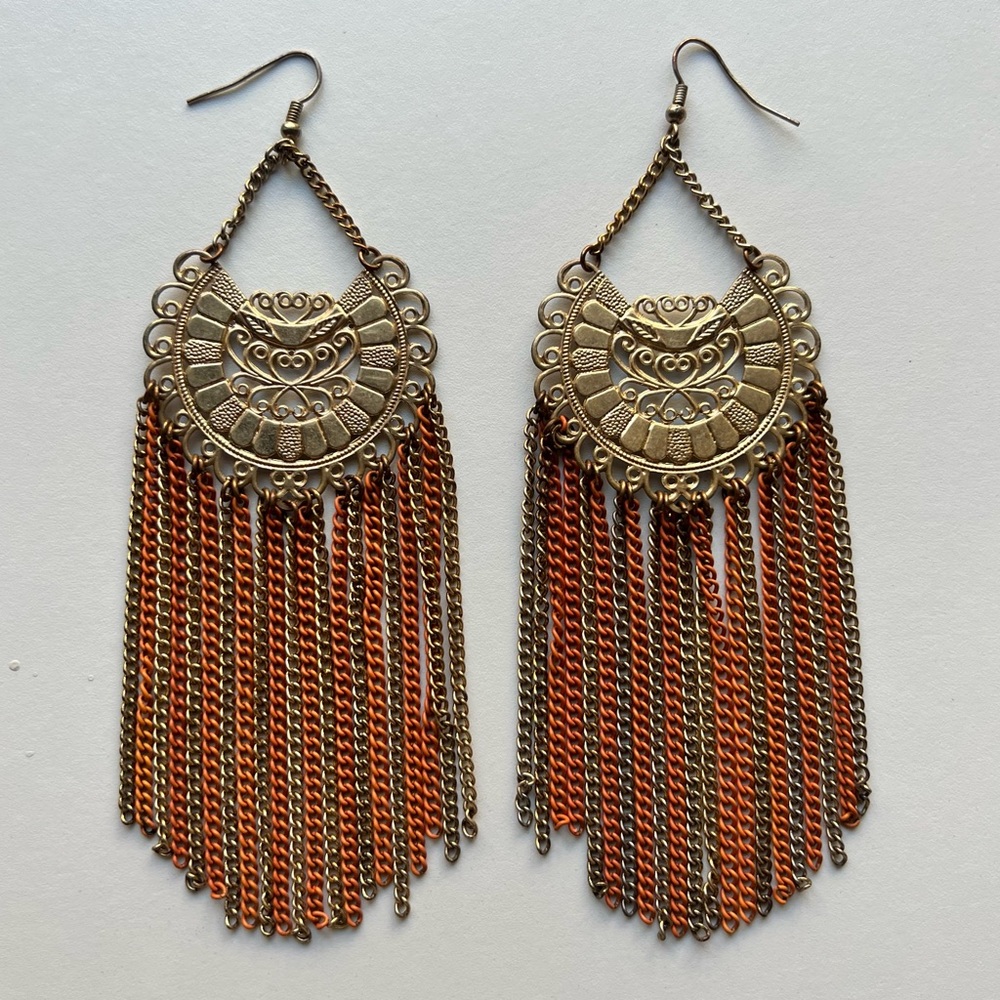 Orange + Good Detailed Earrings